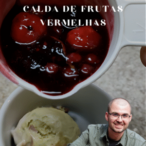 Capa de apresentação calda de frutas vermelhas