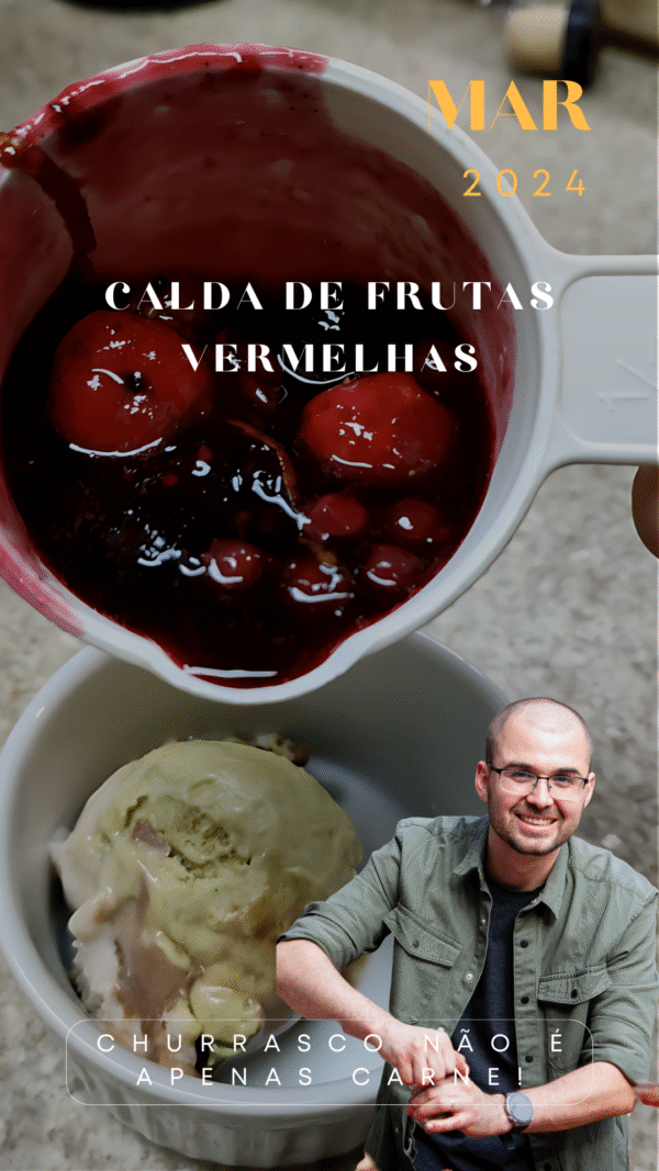 Capa de apresentação calda de frutas vermelhas