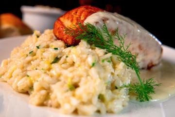 Risoto de limão siciliano, com merca, chef dom barbato