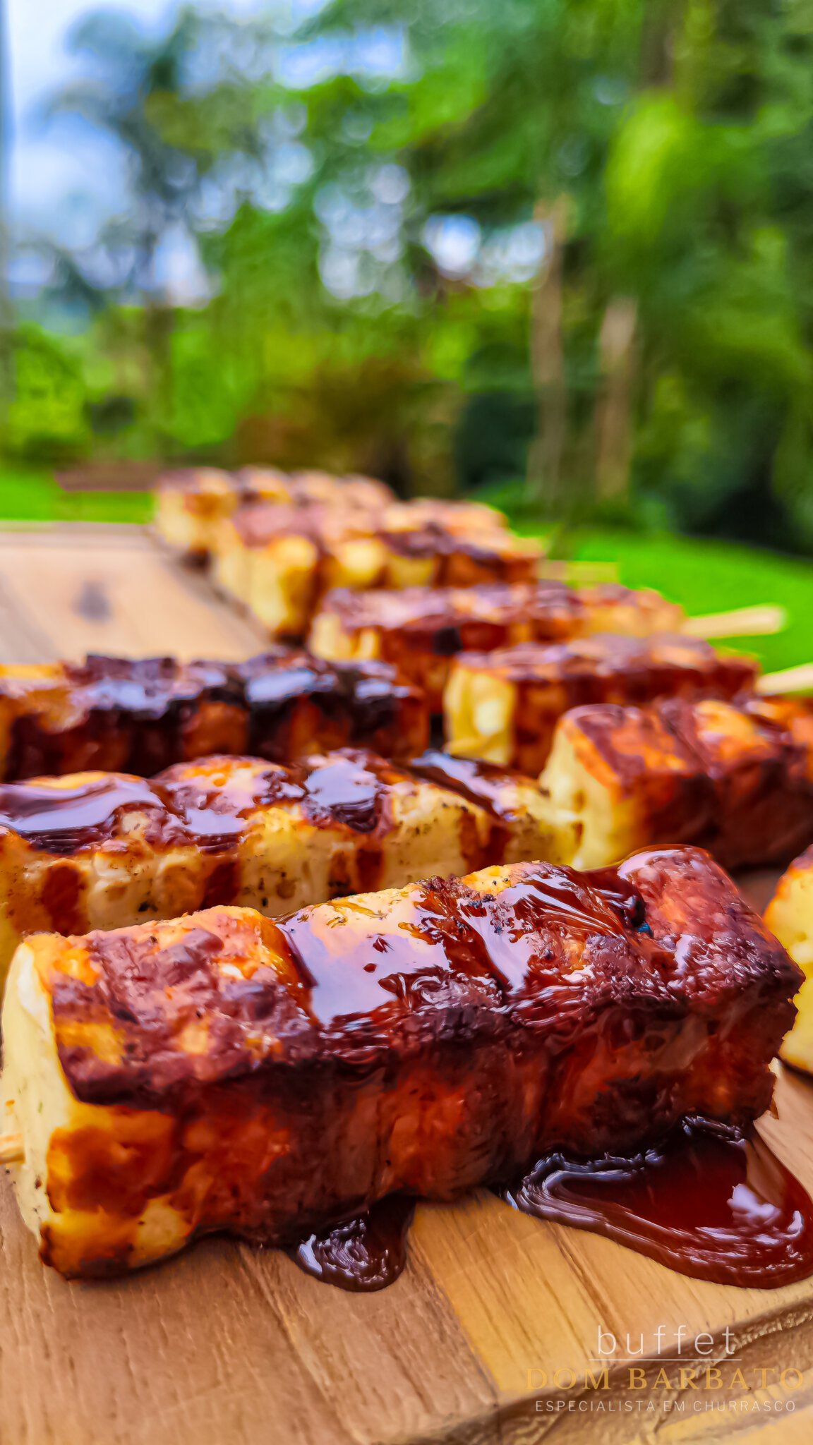 queijo coalho entrada para buffet de churrasco