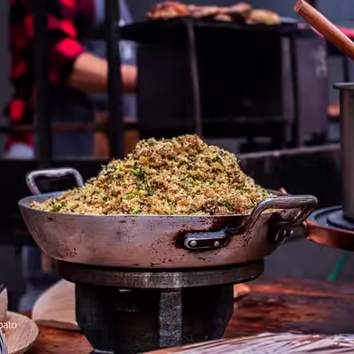 Mandioca Grossa Com Cebola E Alho Assado